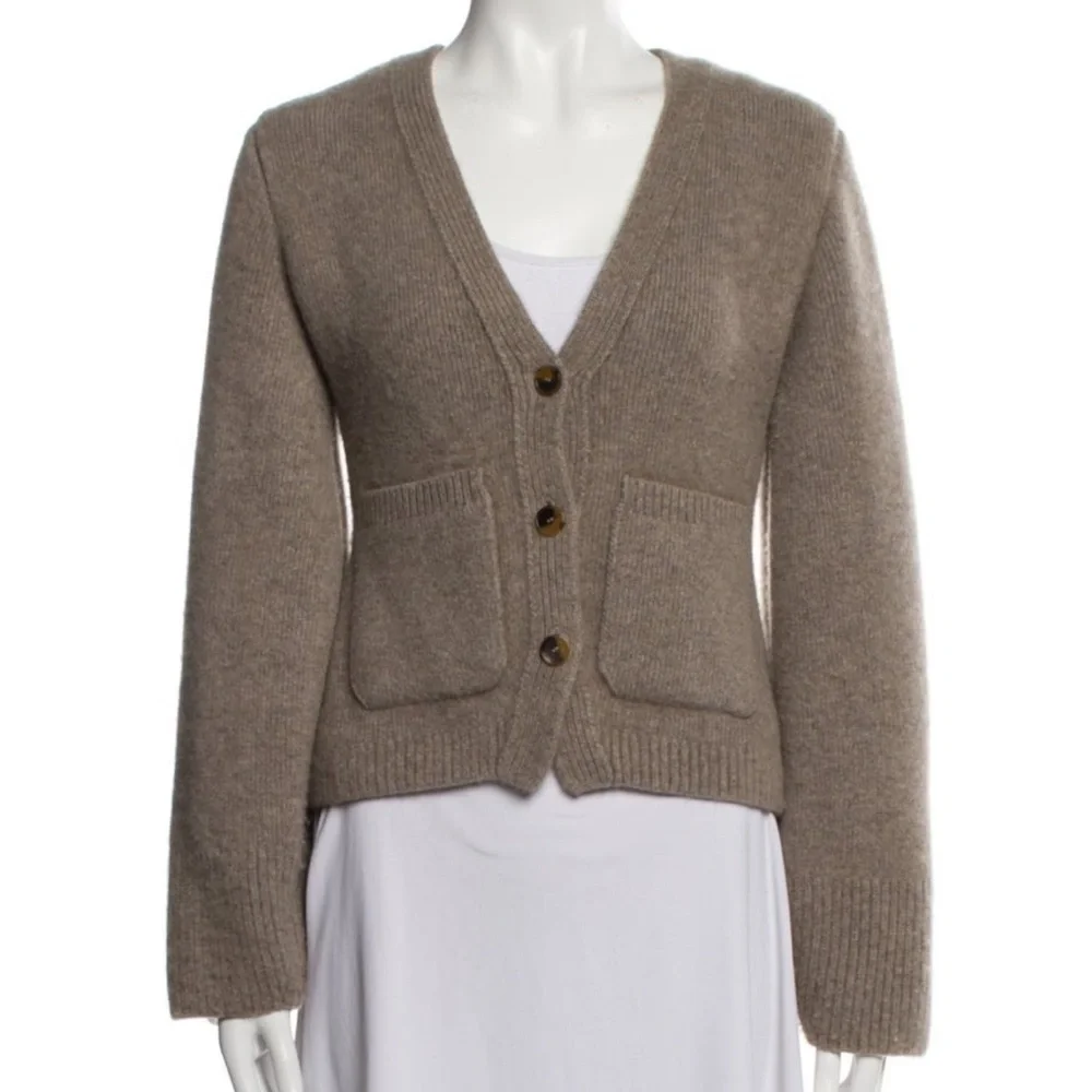 Khaite Scarlet Cardigan in Barley - Picture 1 of 3